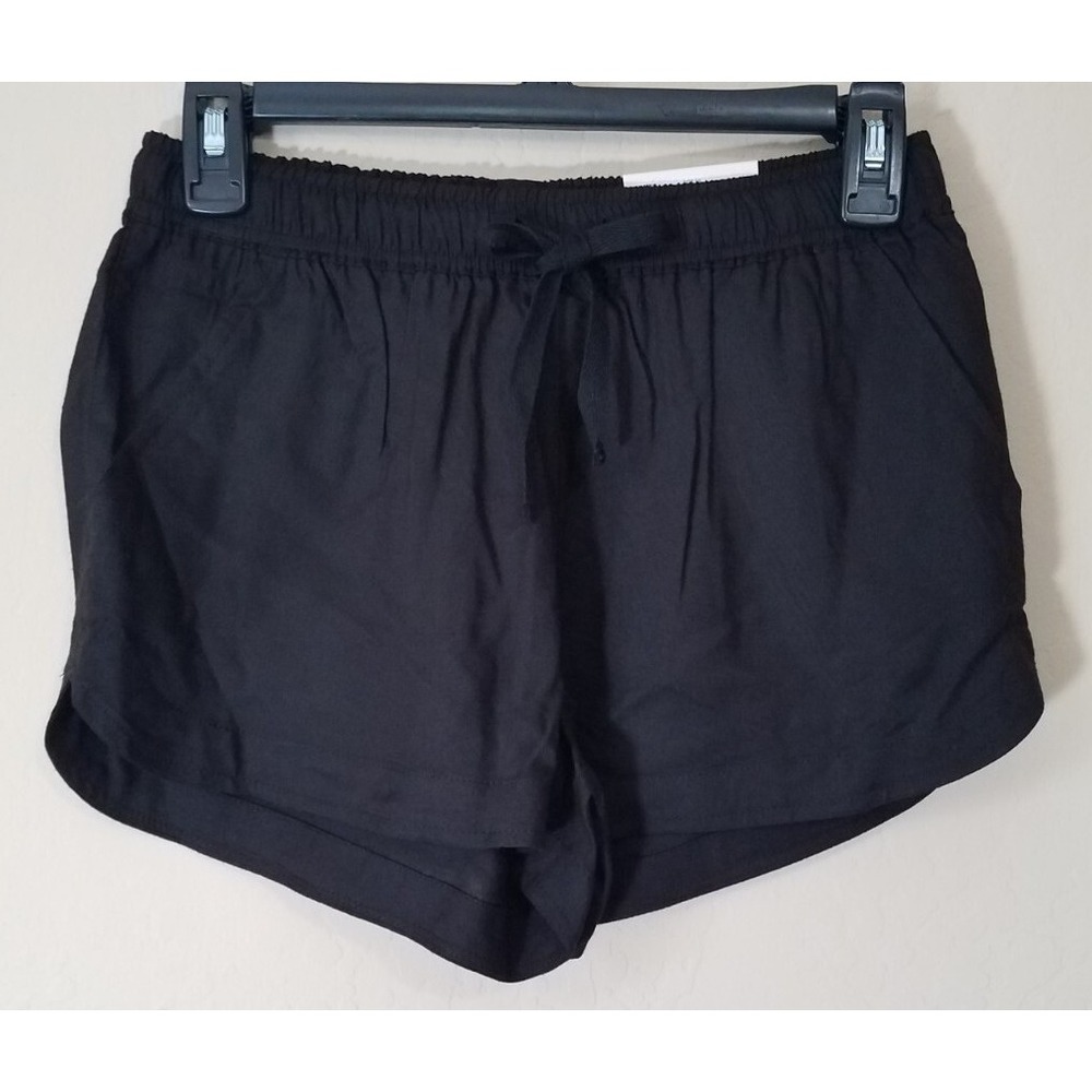 SO Dolphin Shorts Ladies Juniors size XS Black Drawstring‎ Casual Pockets NEW